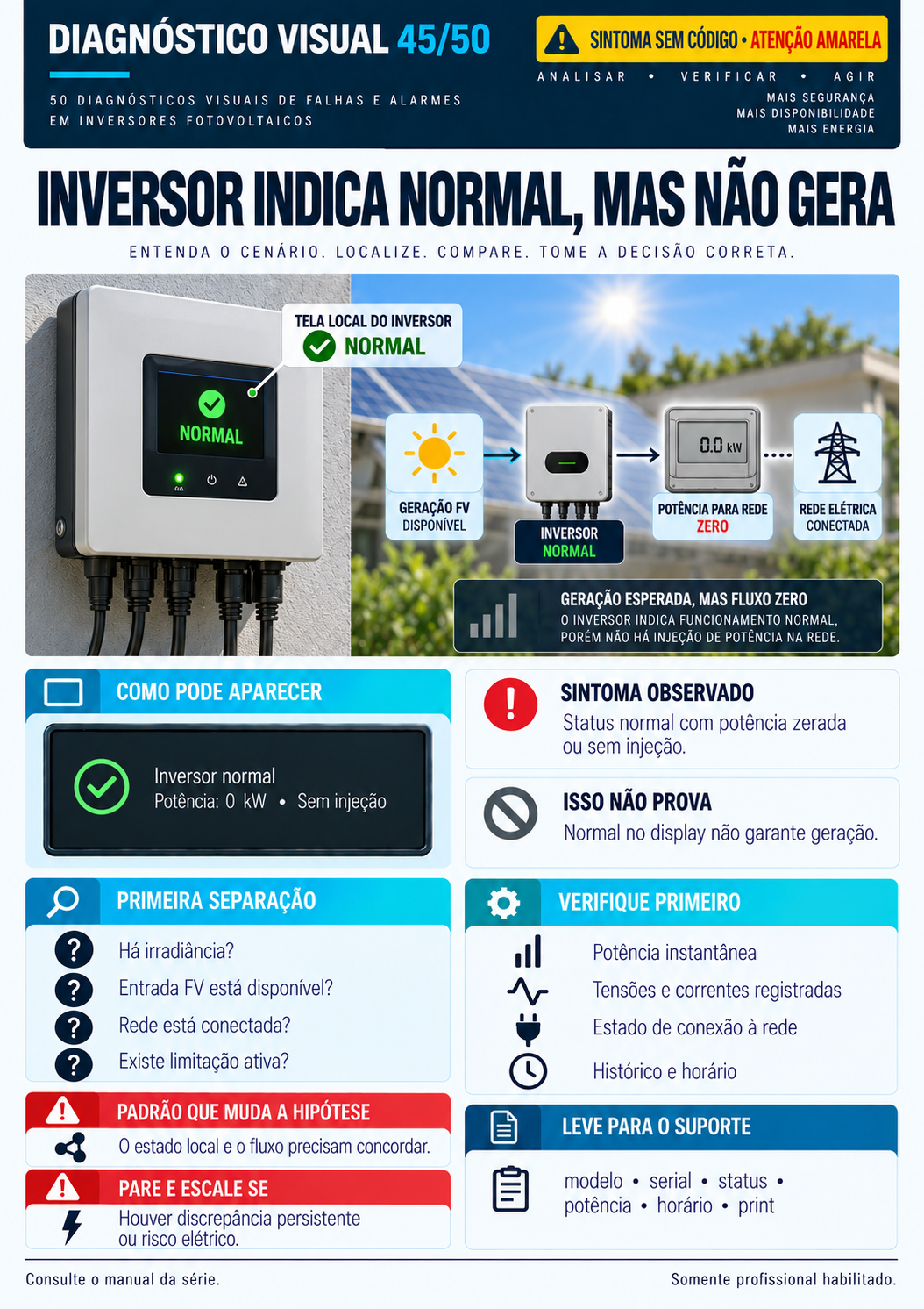Página 18 do guia de diagnósticos visuais de falhas em inversores solares
