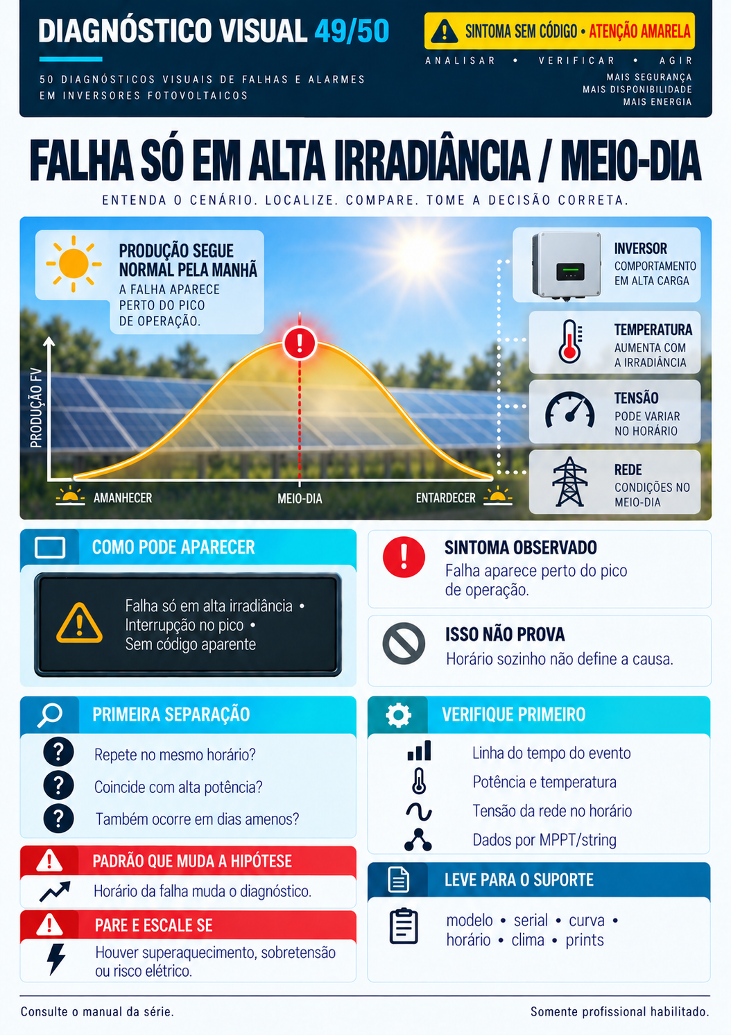 Página 20 do guia de diagnósticos visuais de falhas em inversores solares