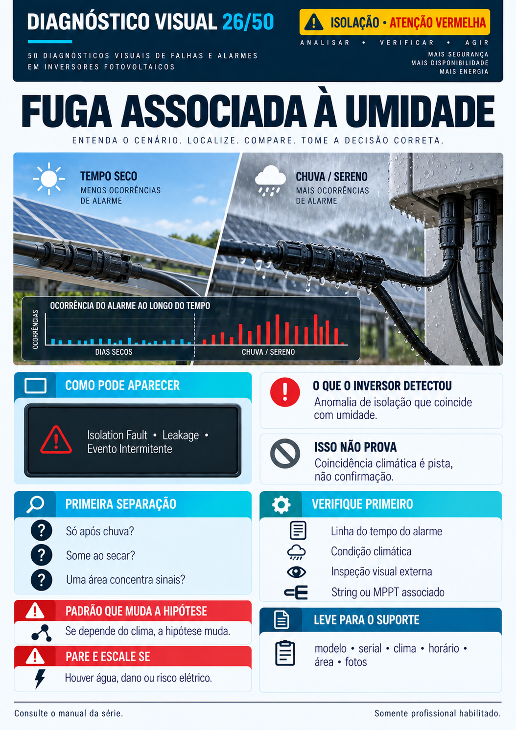 Página 10 do guia de diagnósticos visuais de falhas em inversores solares