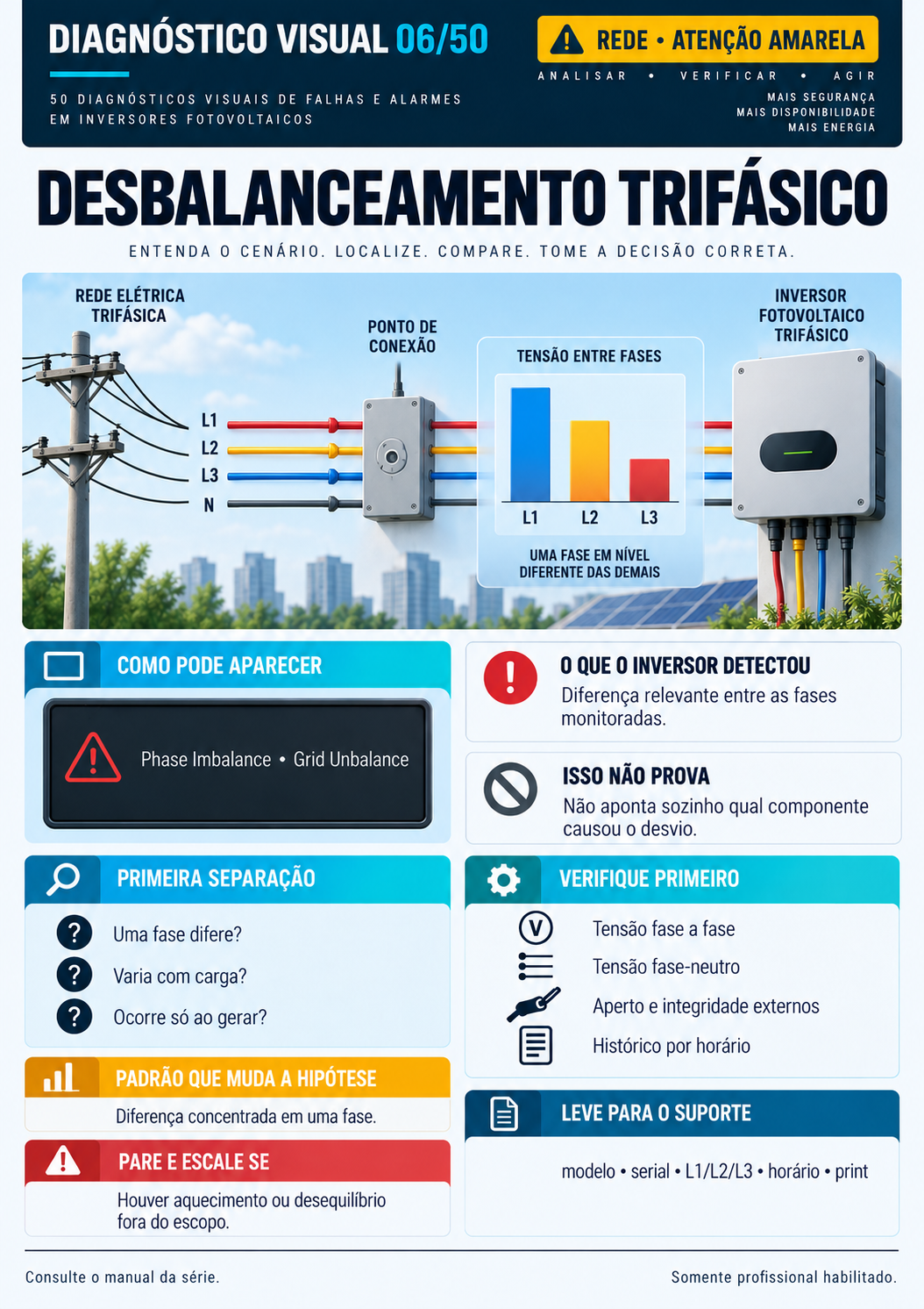 Página 4 do guia de diagnósticos visuais de falhas em inversores solares